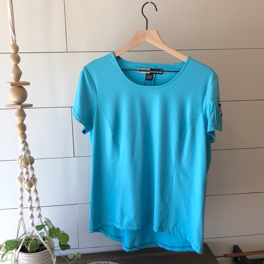 Jamie Sadock Women's Short Sleeve Golf Polo, Large, Aqua